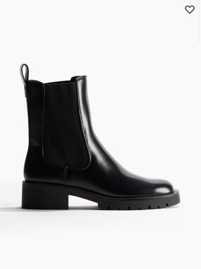 Black Chelsea Lug Sole Boot -  Women H&M